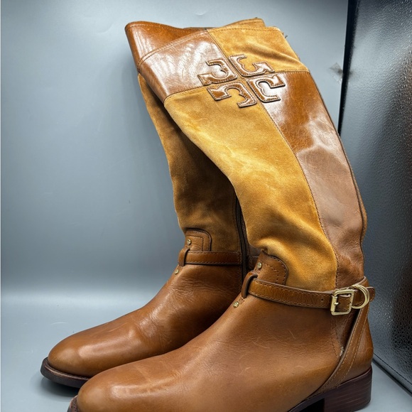 Shoes - Tory Burch Brown Leather Riding Boots